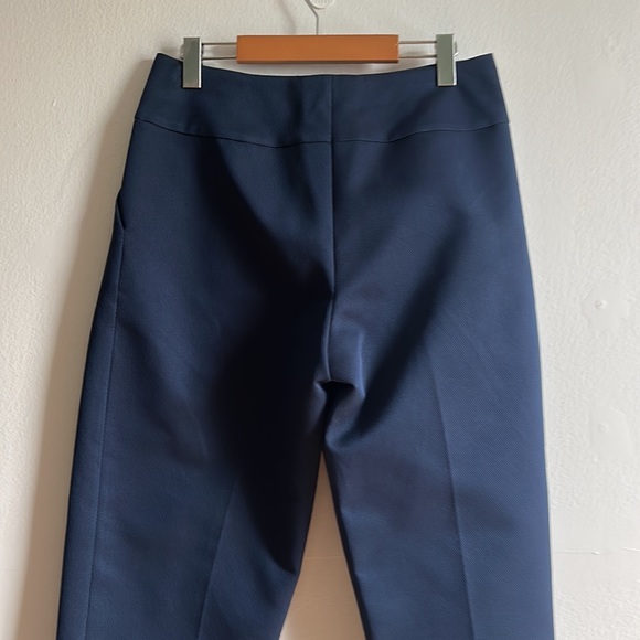 COS Navy Structured Thick Textured Balloon Fit Cropped Pants - Picture 5 of 11